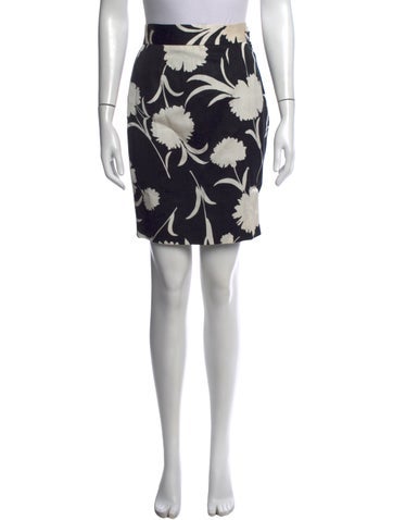 Pre-owned Moschino Floral Print Mini Skirt W/ Tags In Blue