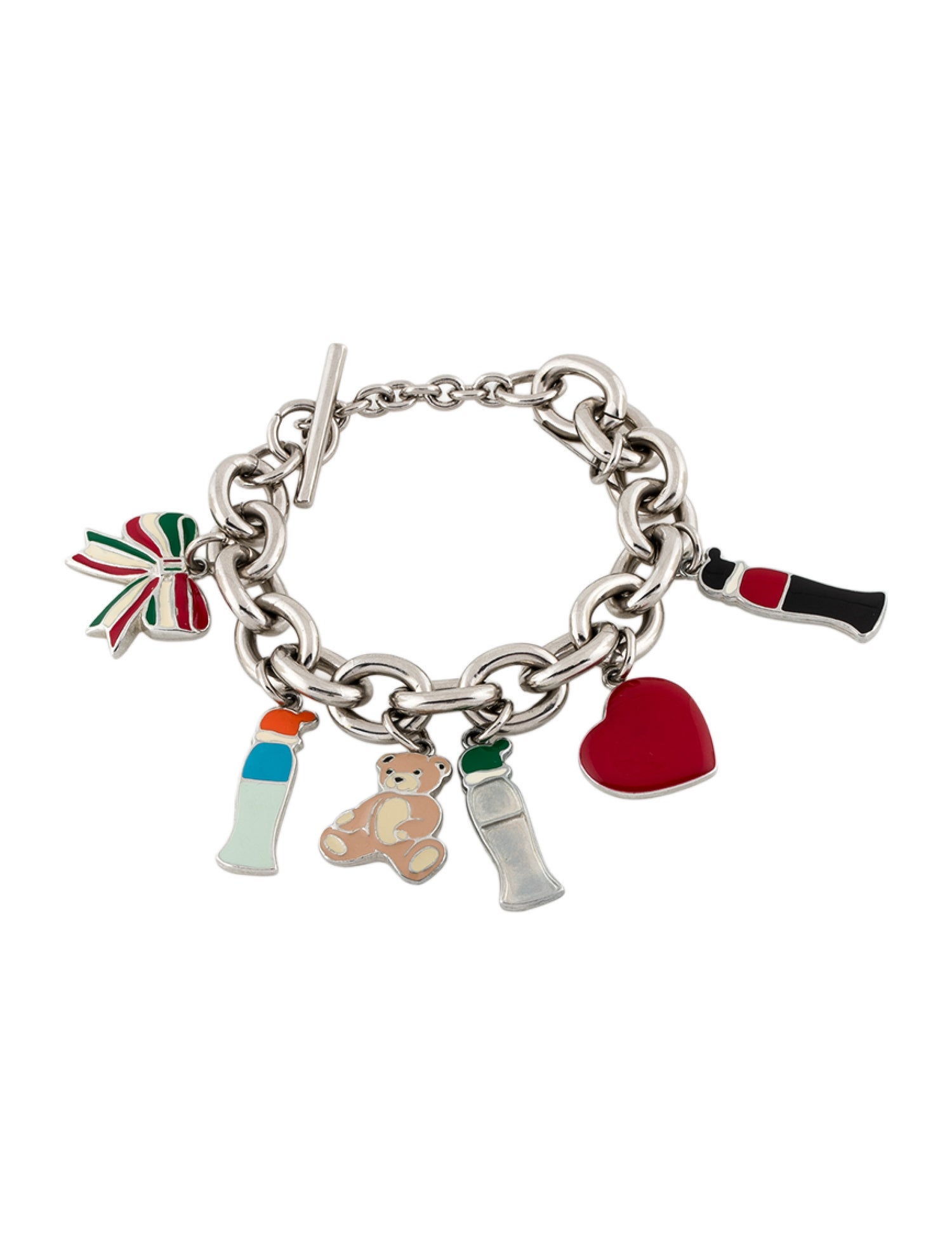 Moschino Enamel Charm Bracelet