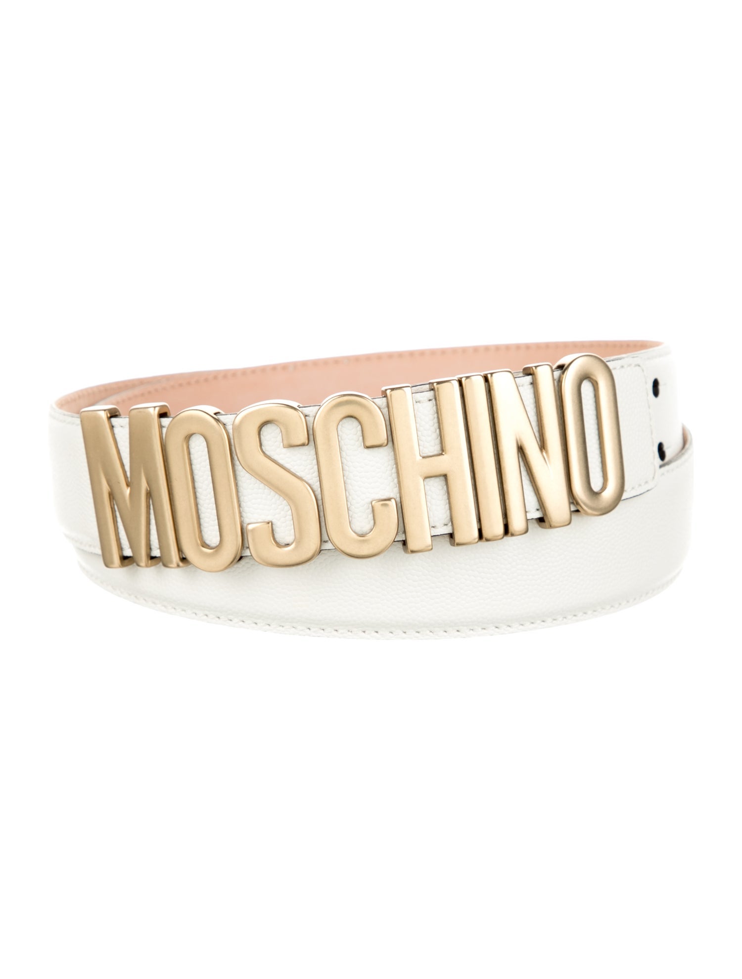 Moschino Leather Studded Accents Belt