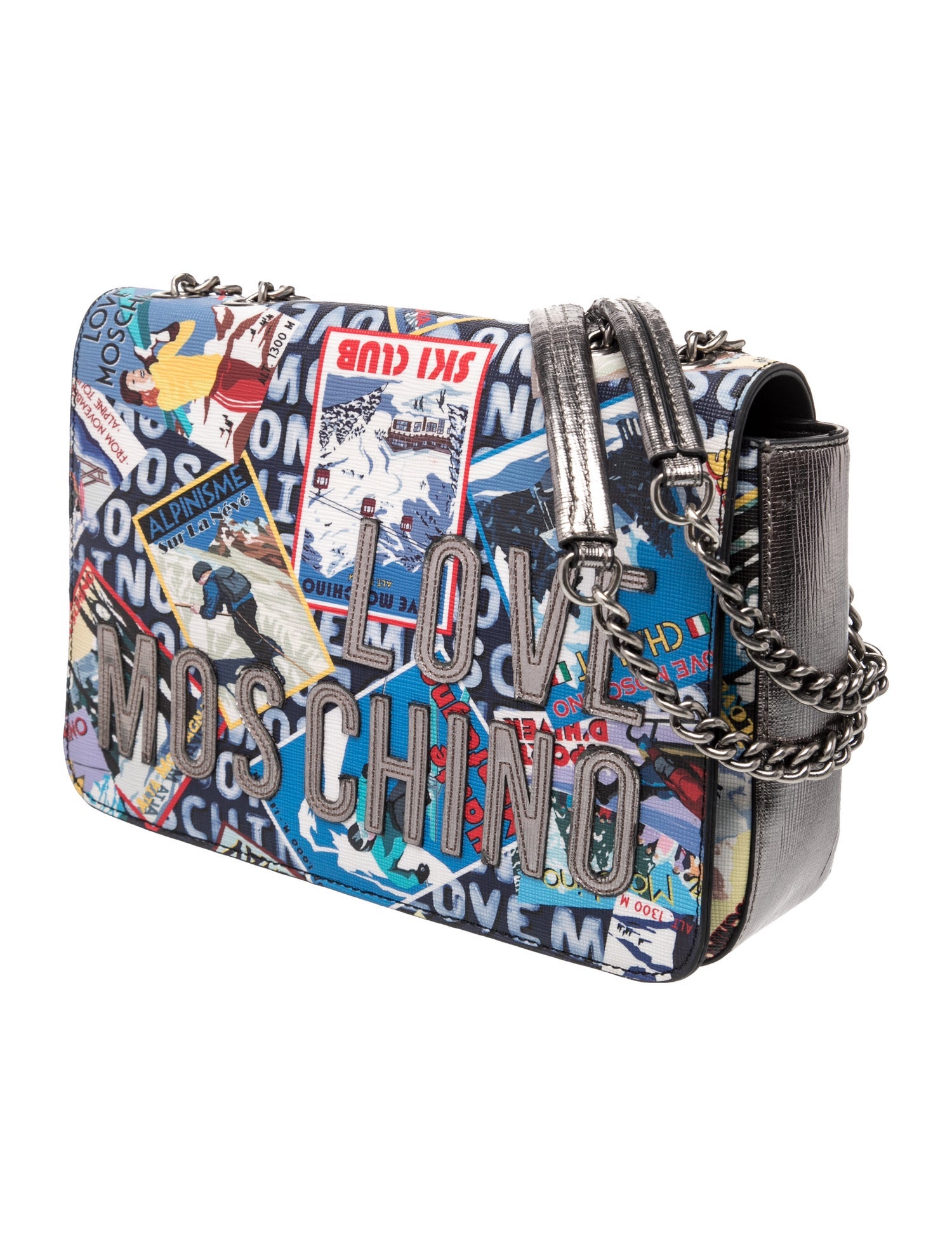 MOSCHINOバッグ Moschino Leather Crossbody Bag - Blue Crossbody Bags, Handbags