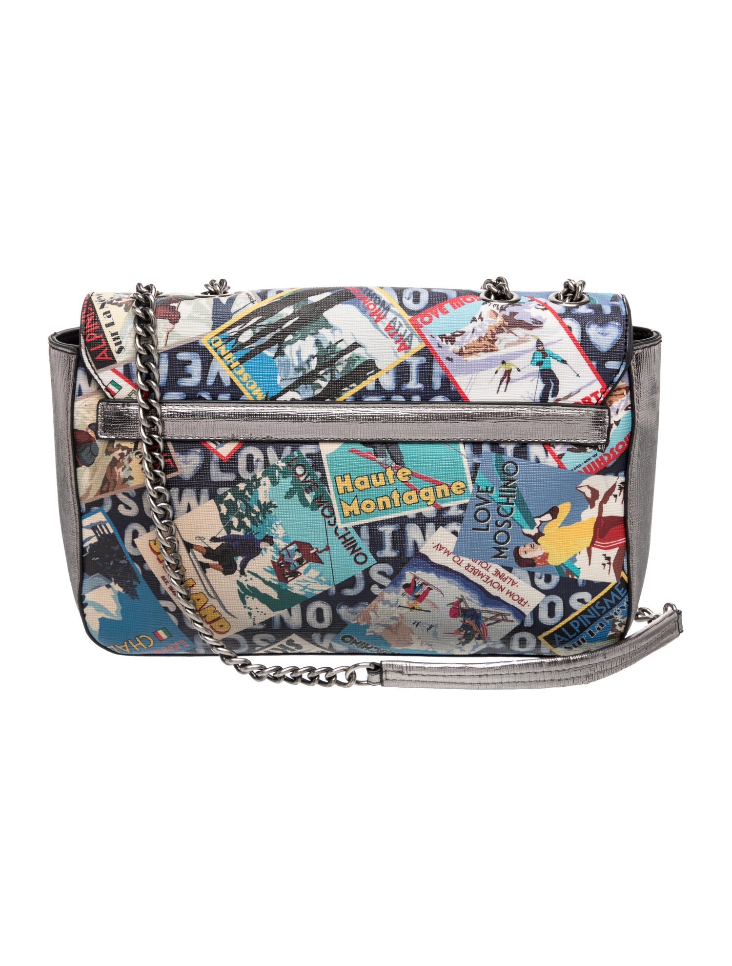 Moschino Leather Crossbody Bag - Blue Crossbody Bags, Handbags
