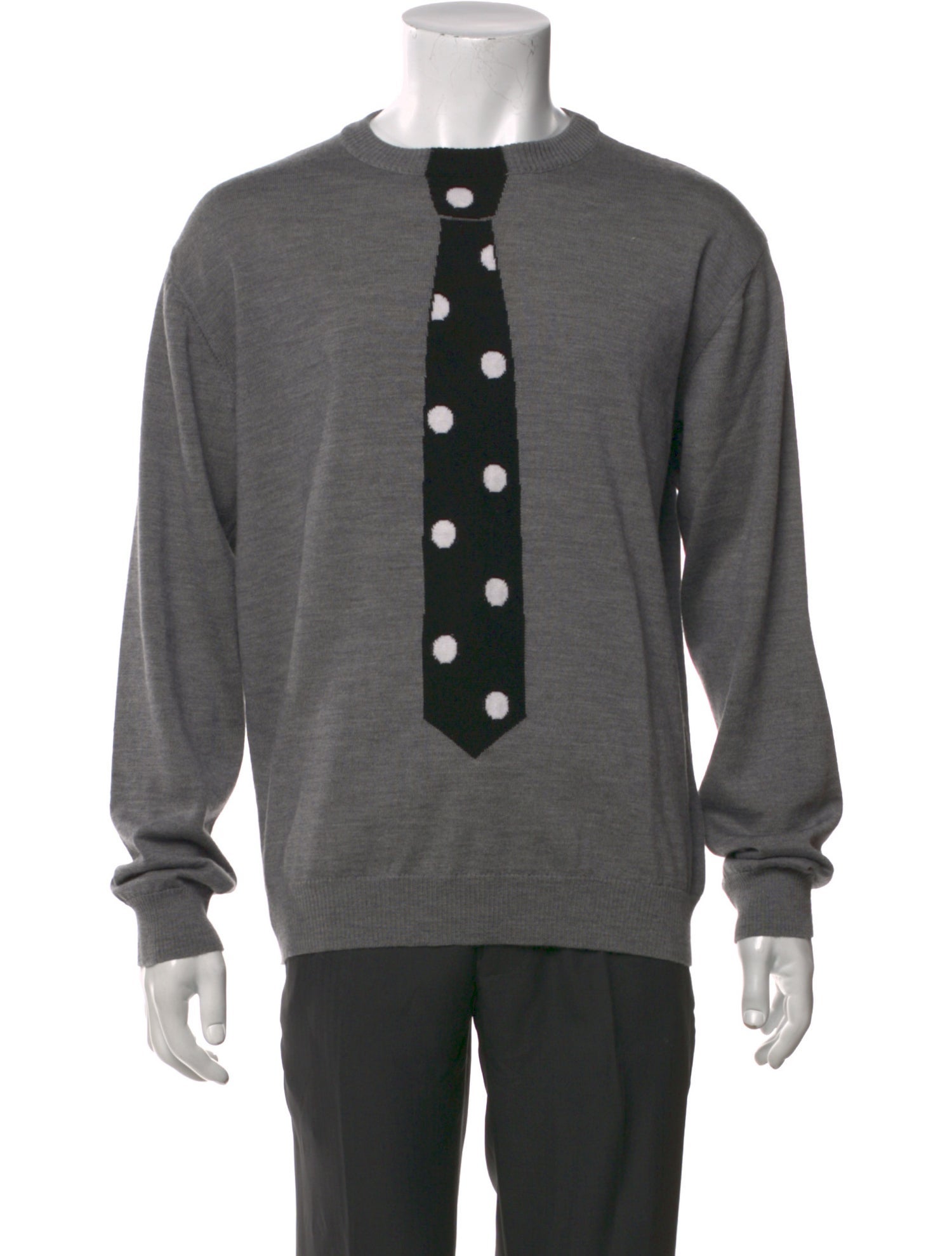Moschino Virgin Wool Graphic Print Pullover