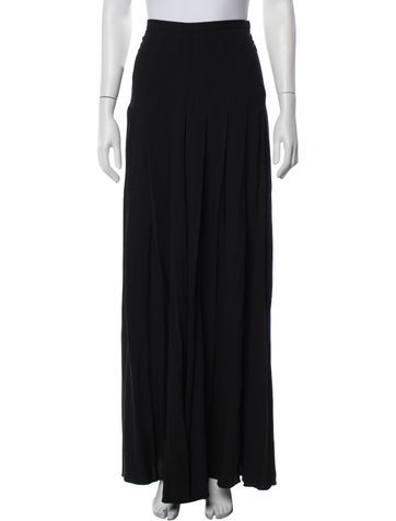 Pre-owned Moschino Vintage Wide Leg Pants In Black