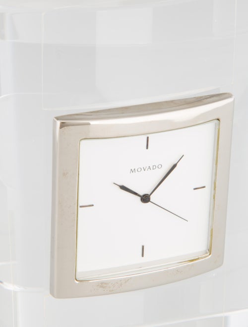Movado Crystal Desk Clock Decor & Accessories MOV23720 The RealReal