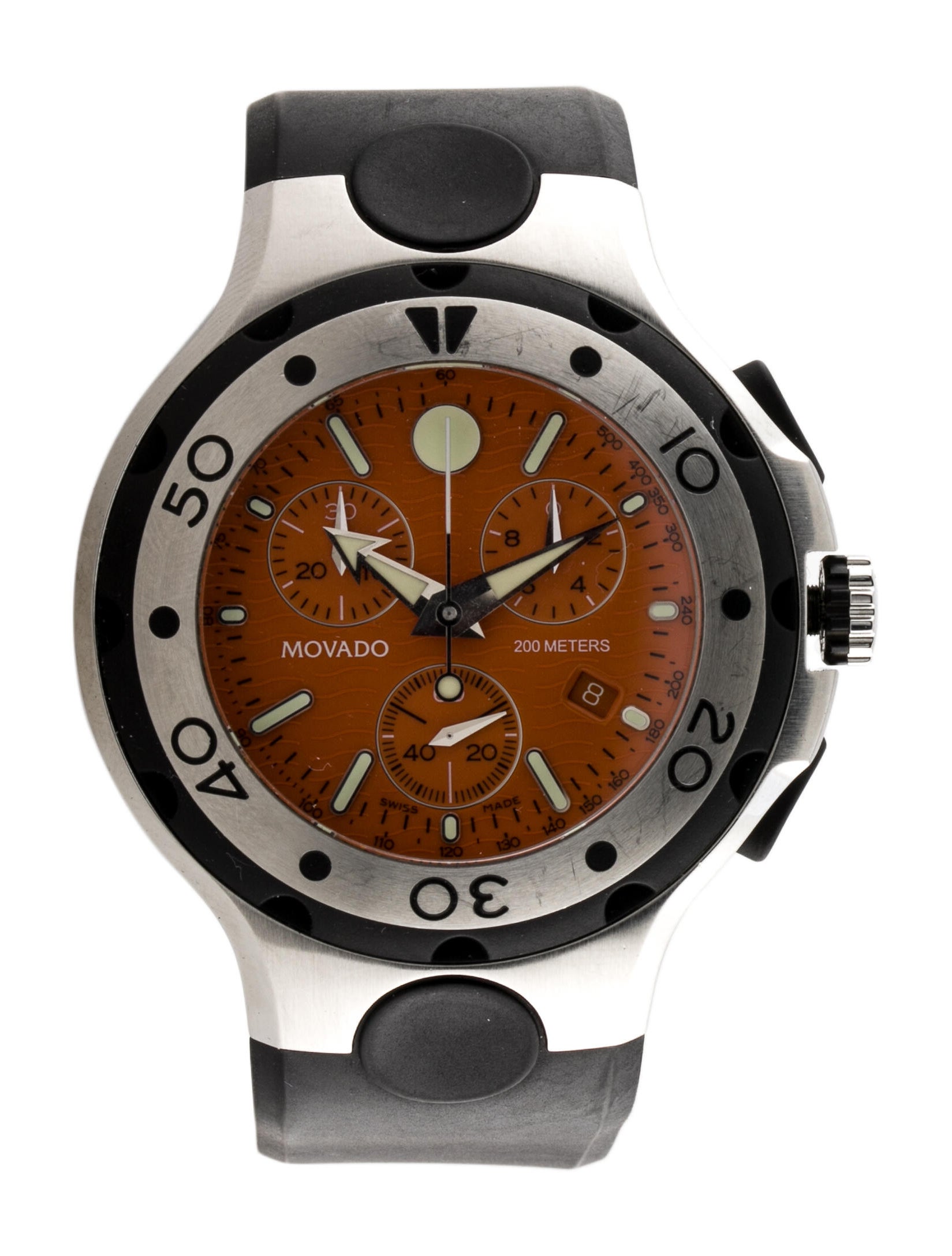 movado series 800 orange