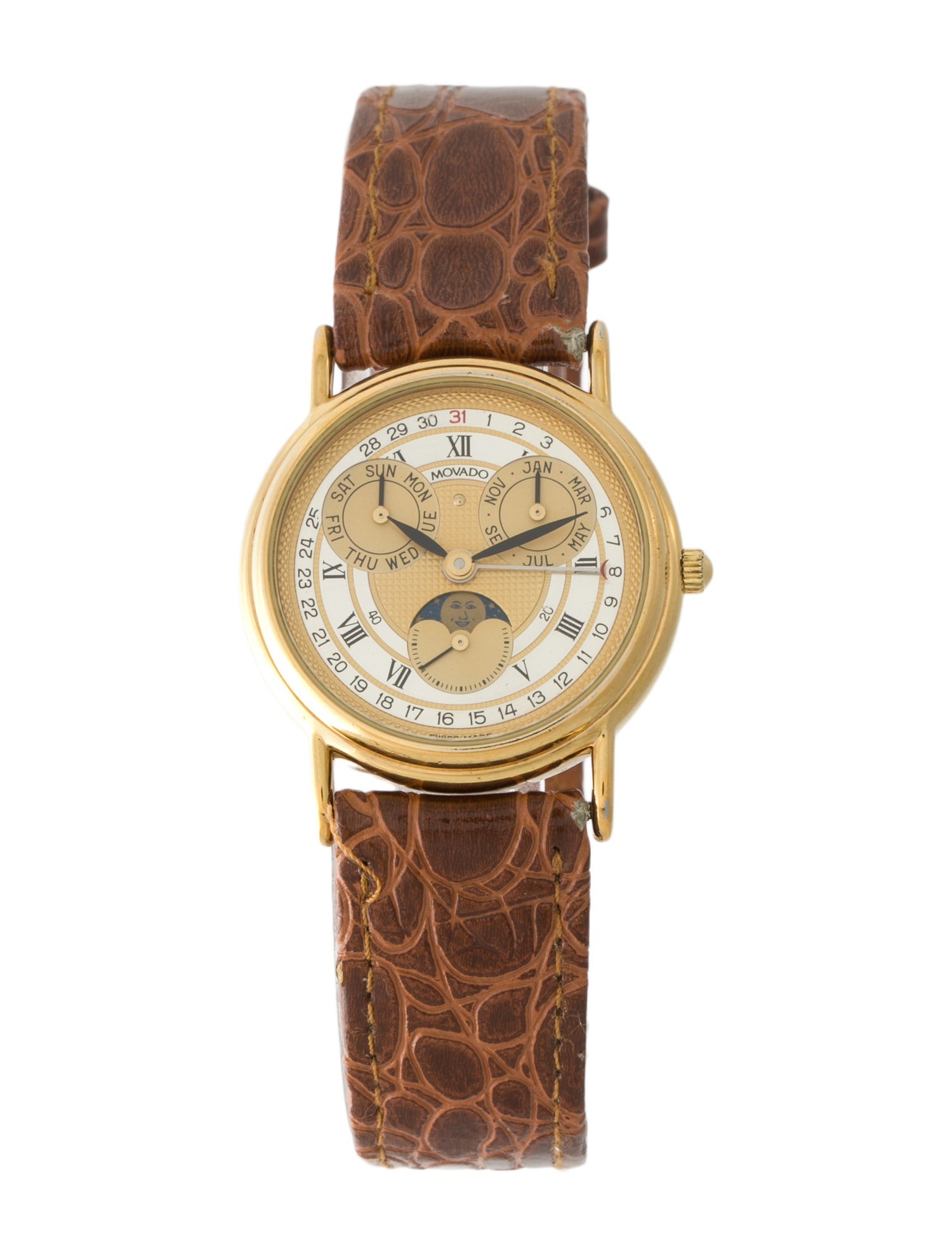 Movado Moon Phase Triple Calendar Watch