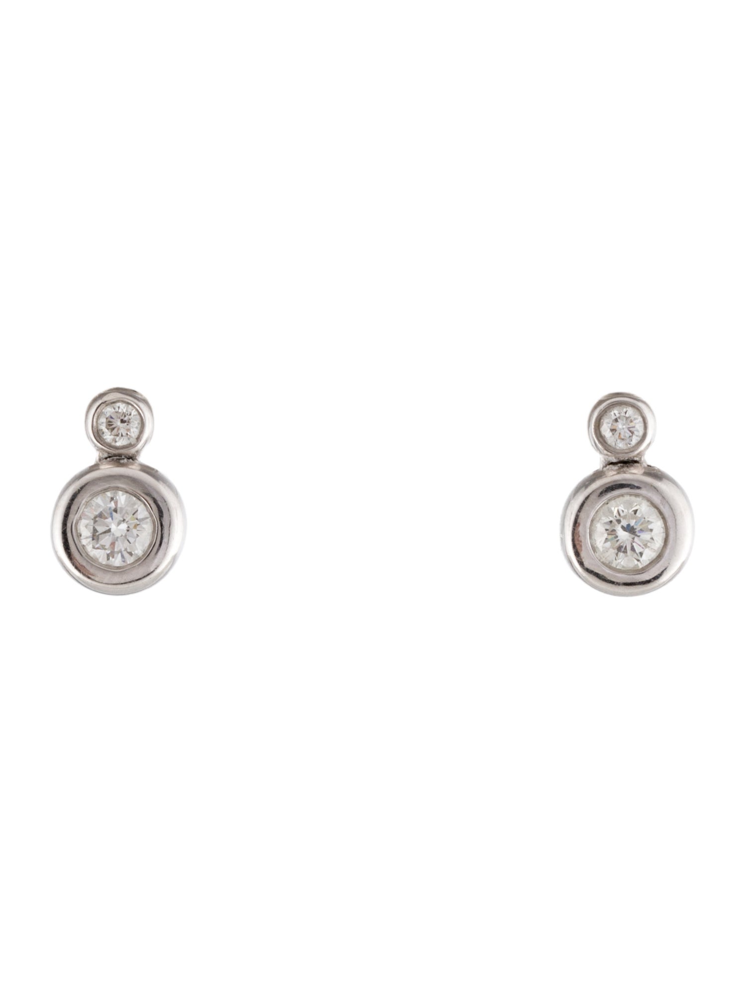 Movado 18K Diamond Drop Earrings