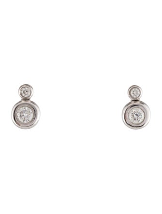 Movado 18K Diamond Drop Earrings