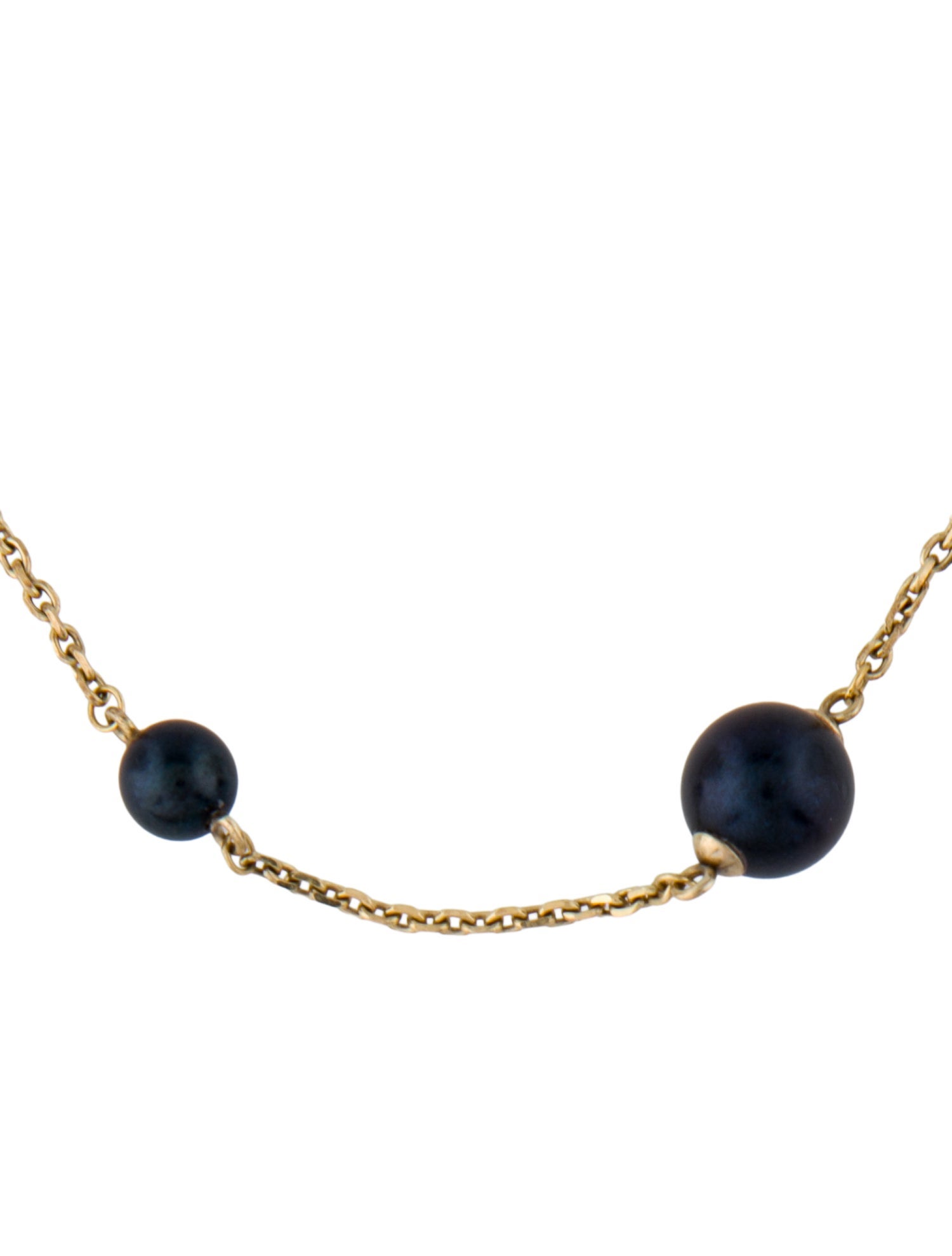 Movado Dyed Cultured Pearl & Diamond Station Necklace