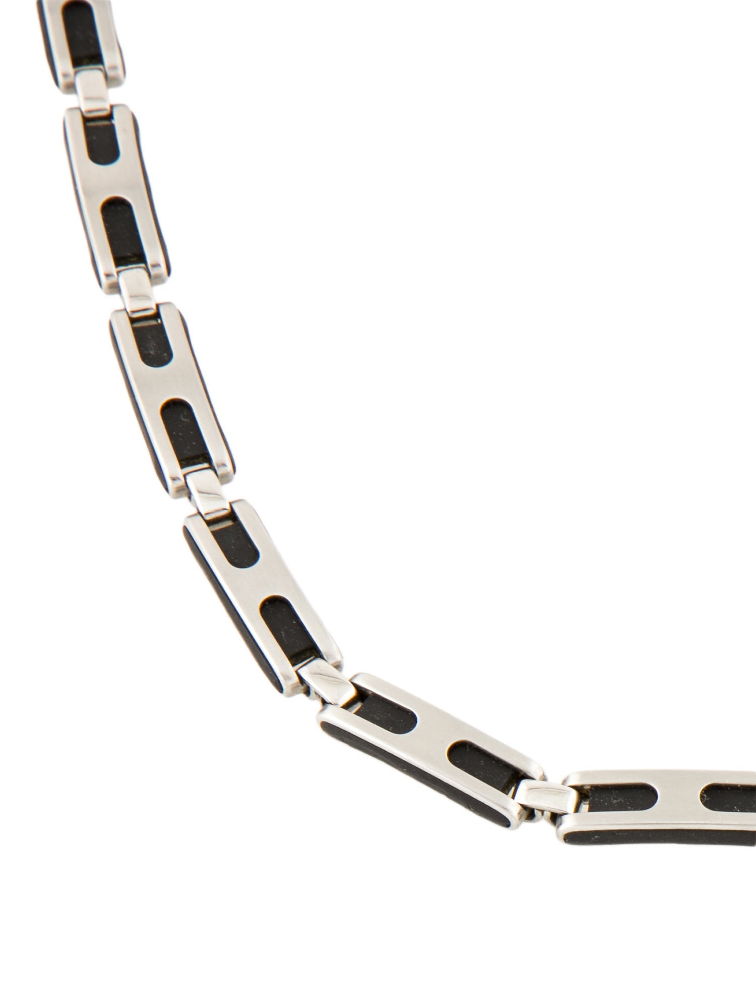 Movado Rubber Inlay Link Necklace
