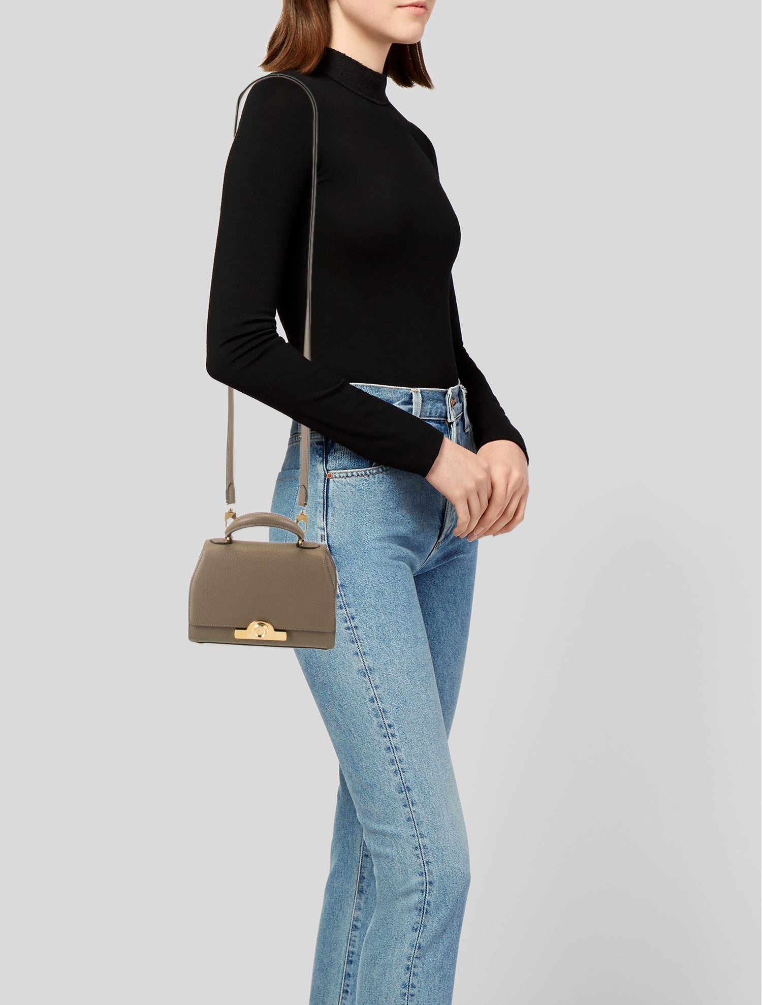 Moynat Leather Taurillon Rejane