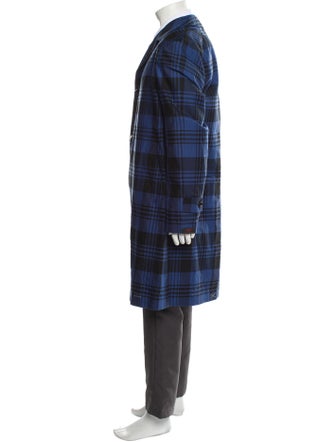 MP Massimo Piombo Plaid Print Overcoat