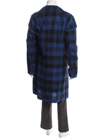 MP Massimo Piombo Plaid Print Overcoat