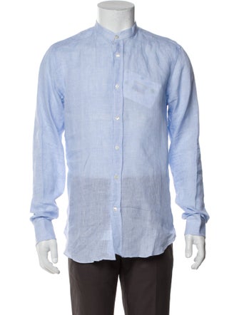 MP Massimo Piombo Plaid Print Long Sleeve Dress Shirt