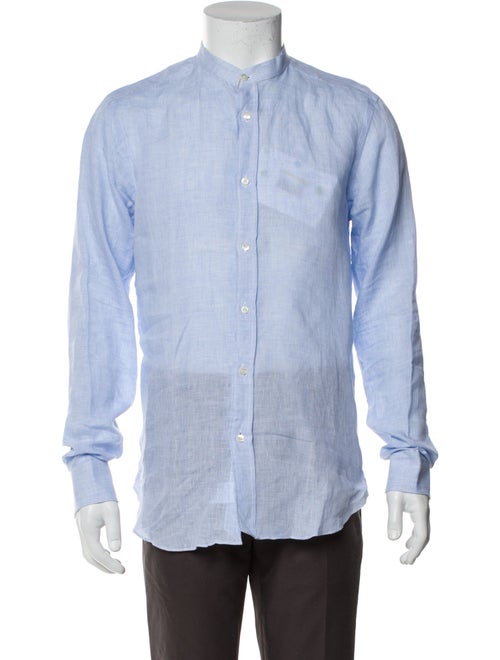 MP Massimo Piombo Plaid Print Long Sleeve Dress Shirt