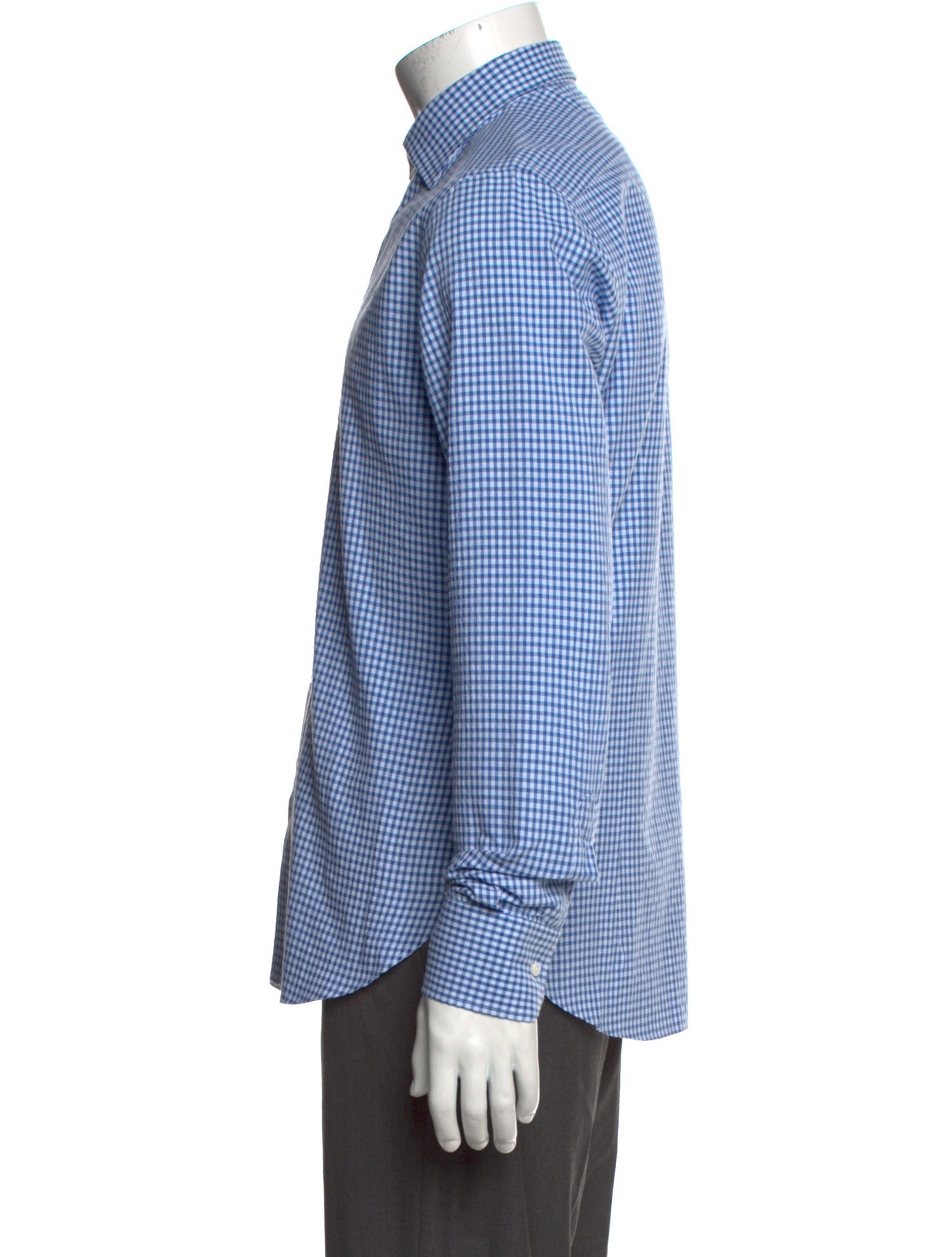 MP Massimo Piombo Plaid Print Long Sleeve Shirt