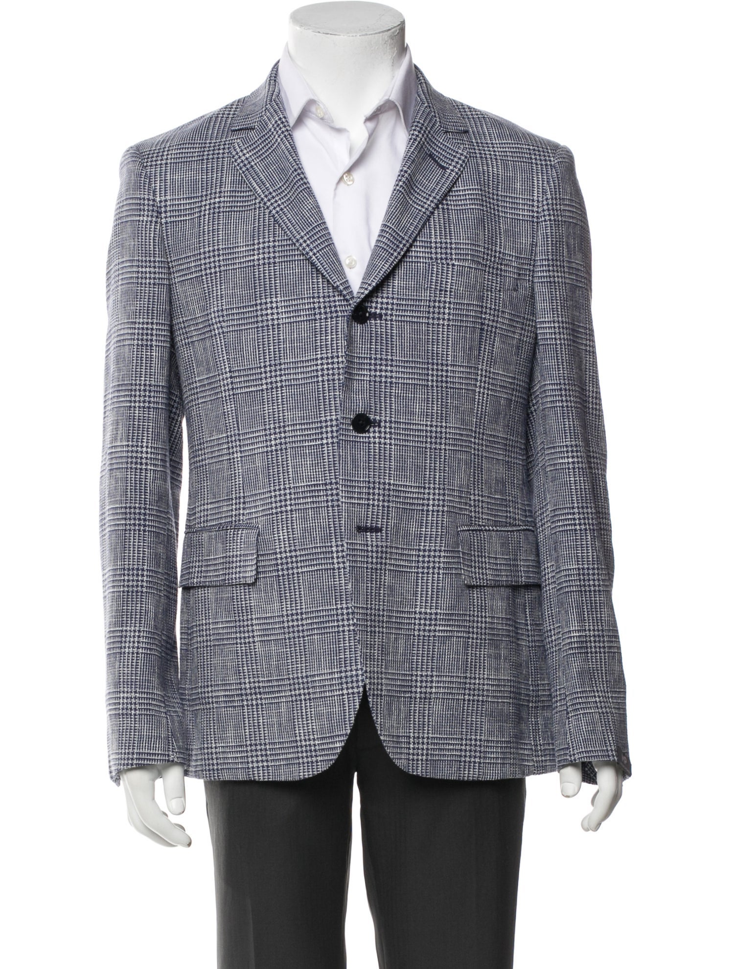 MP Massimo Piombo Plaid Print Sport Coat