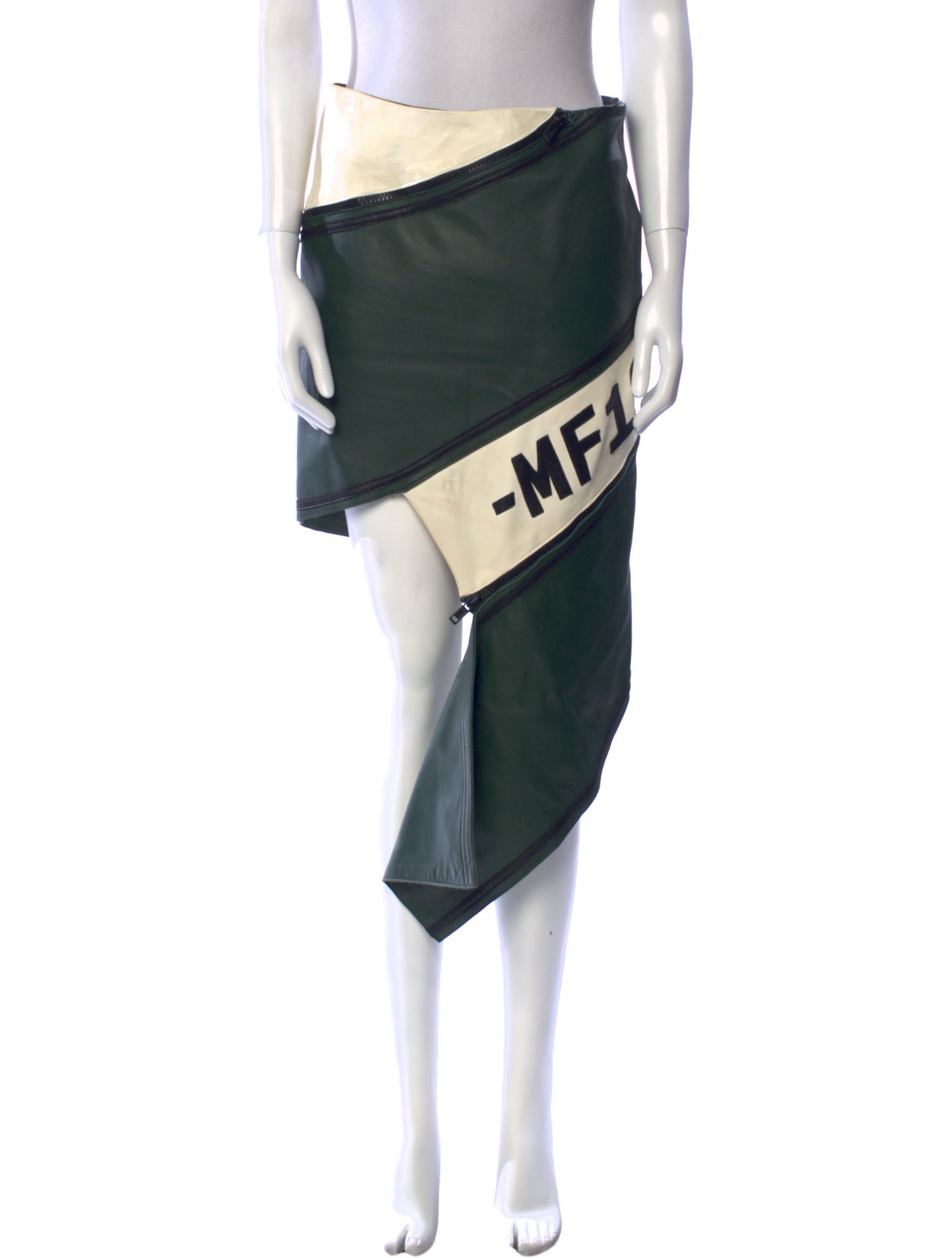 Monse x Pologeorgis Lamb Leather Midi Length Skirt