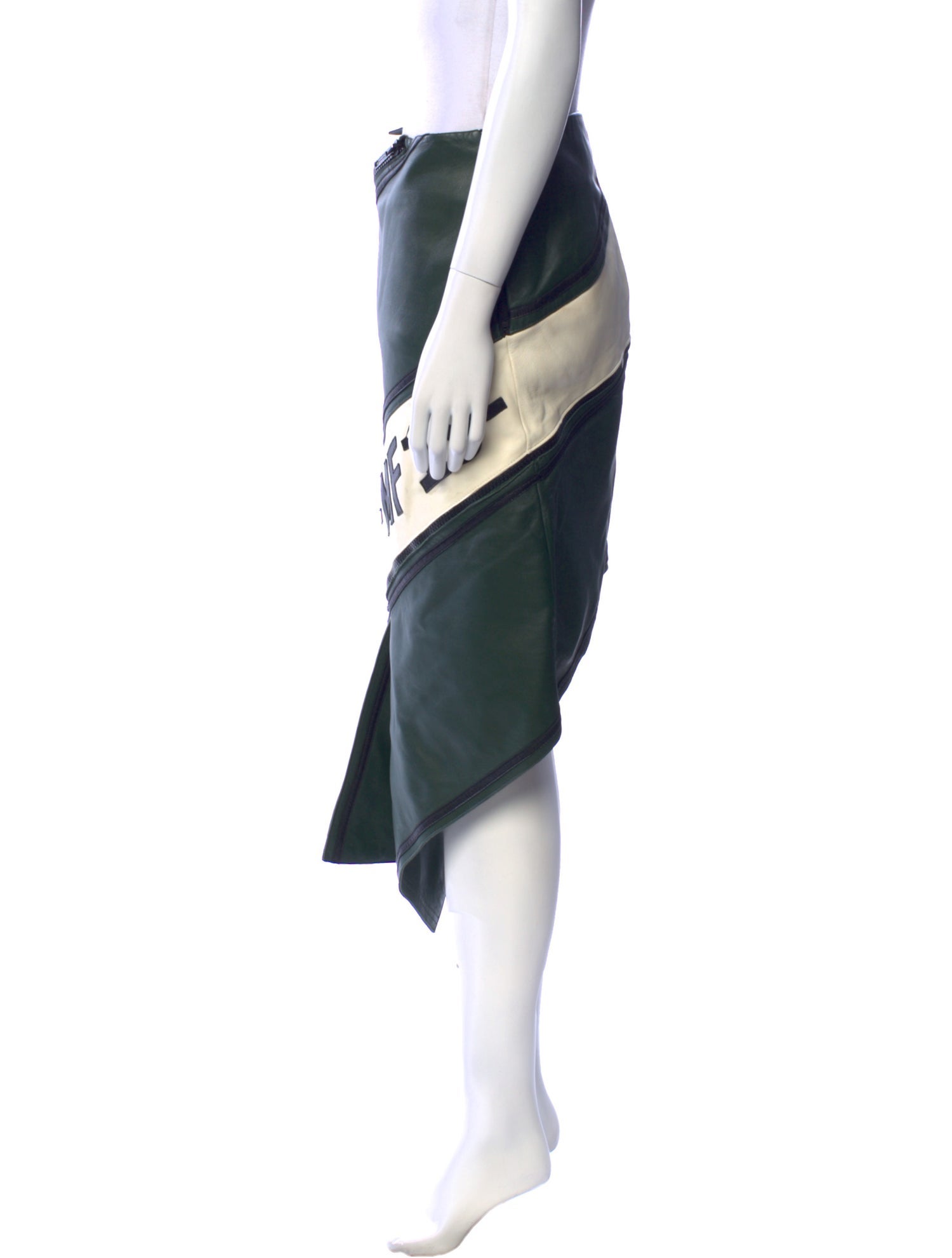 Monse x Pologeorgis Lamb Leather Midi Length Skirt