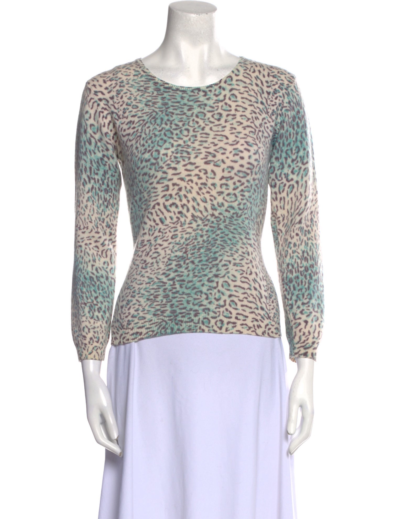 Mainbocher Cashmere Animal Print Sweater