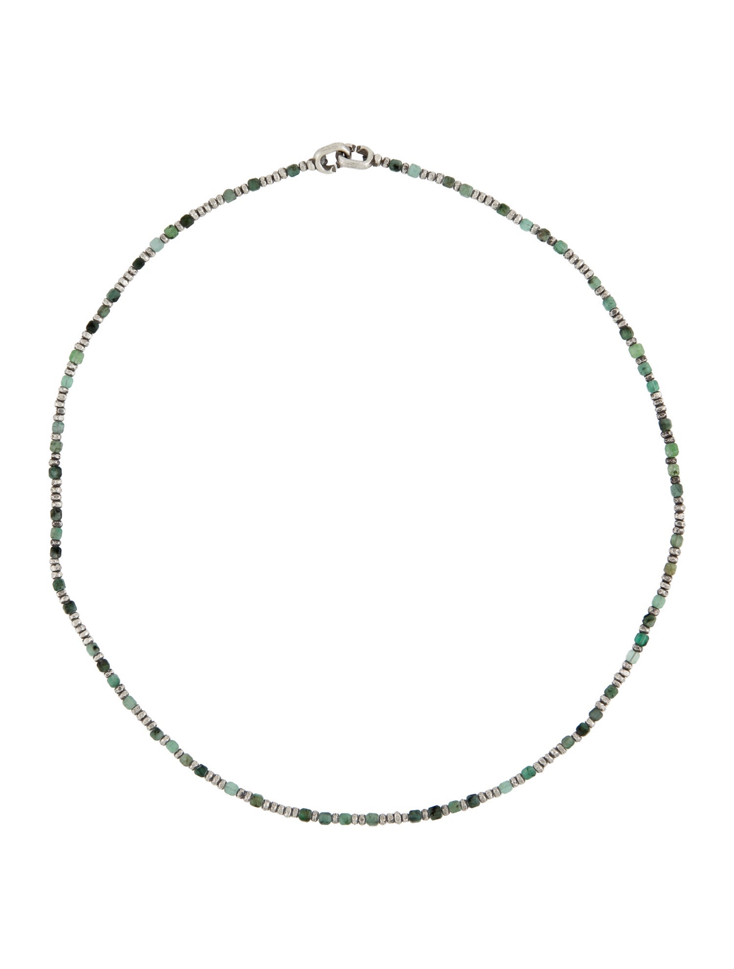 MAOR Emerald Beaded Collar Necklace