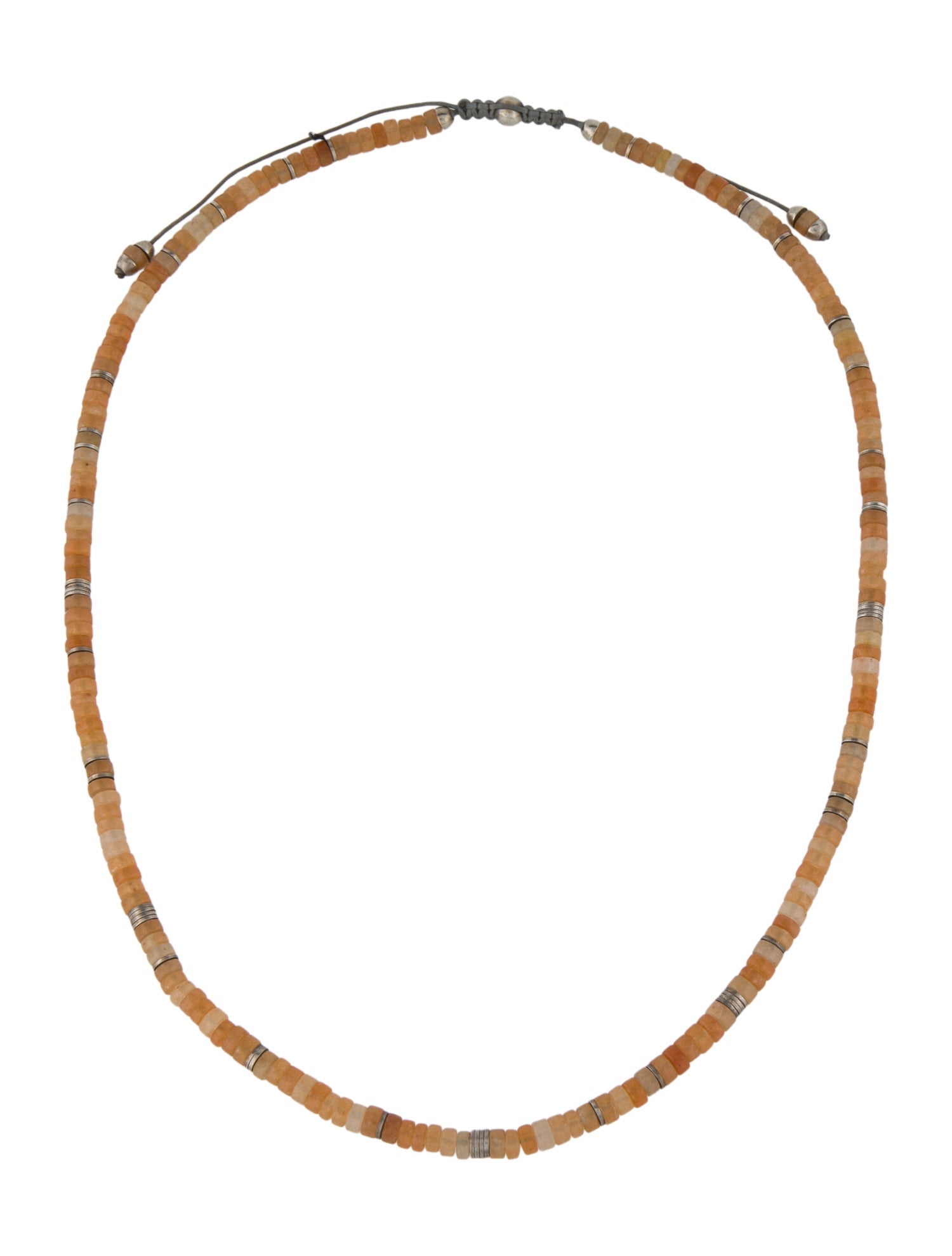 MAOR Dyed Quartzite Orange Tucson Bead Strand Necklace