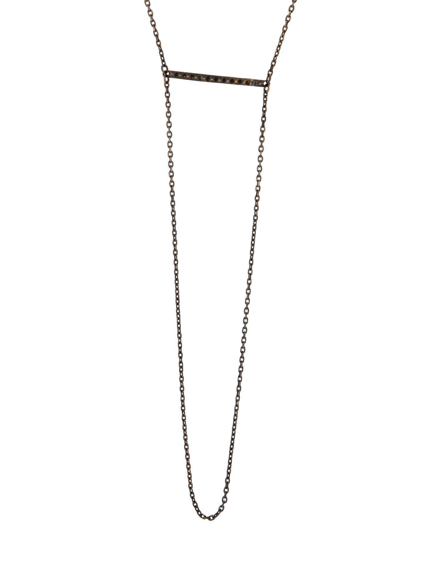 Maria Black Studded Bar Necklace