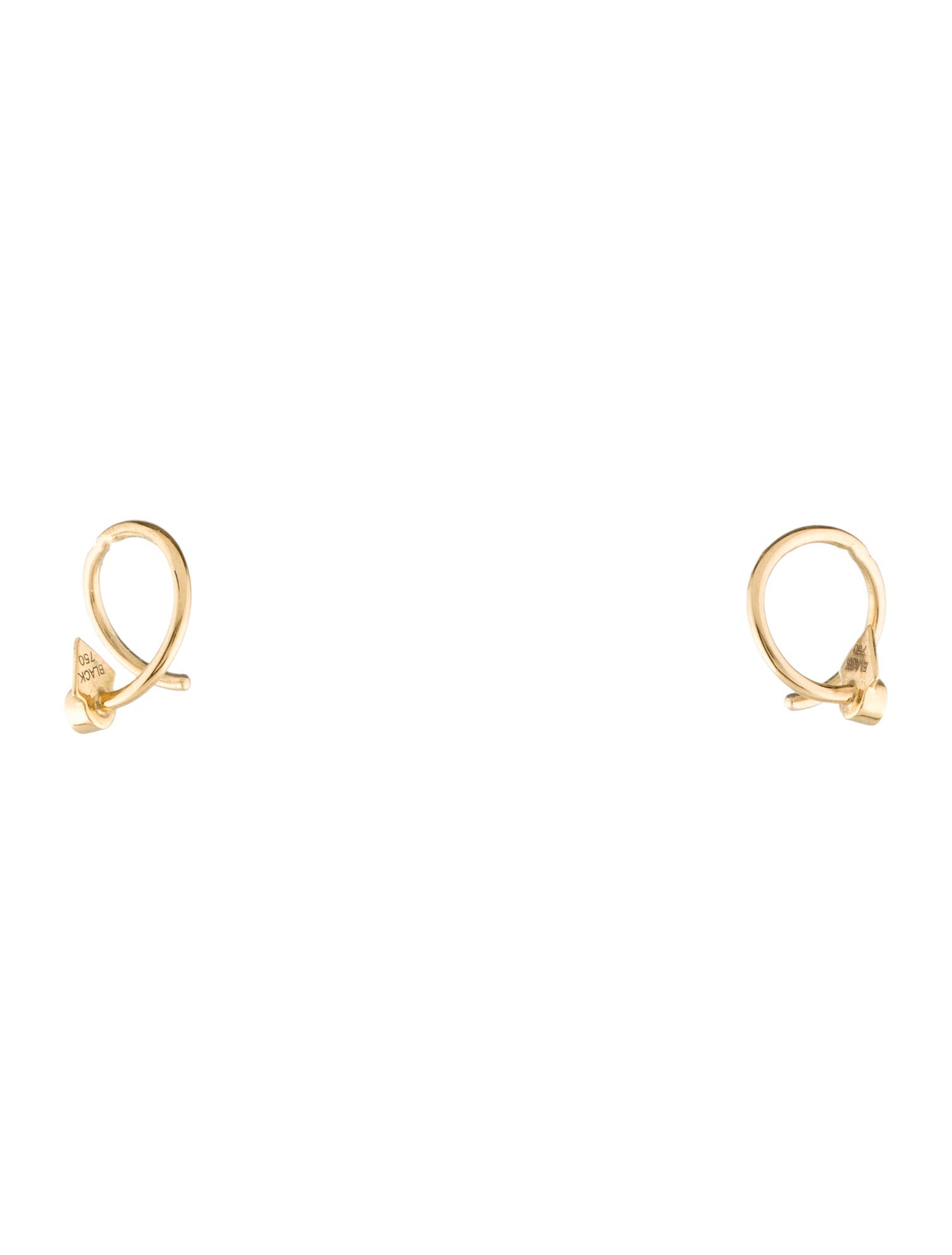 Maria Black 18K Diamond Spiral Arrow Hoop Earrings