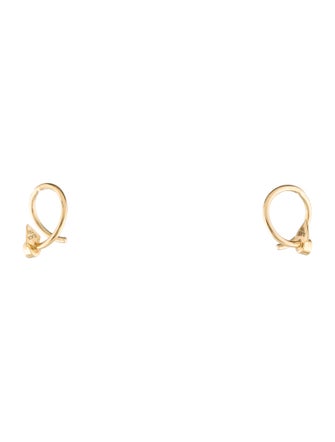 Maria Black 18K Diamond Spiral Arrow Hoop Earrings