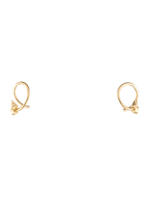 Maria Black 18K Diamond Spiral Arrow Hoop Earrings