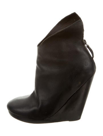 Marsèll Leather Wedge Ankle Boots