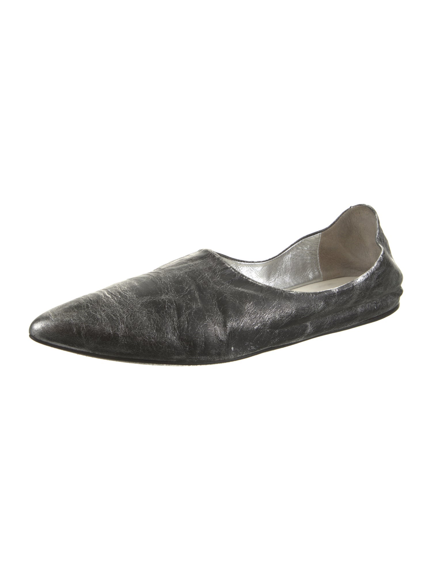 Marsèll Leather Animal Print Ballet Flats