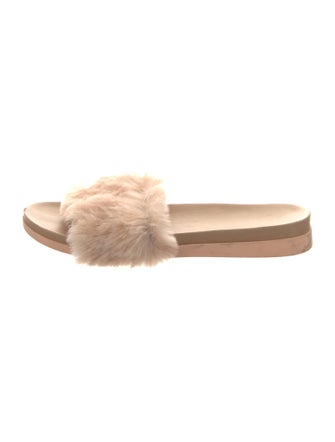 Marsèll Leather Fur Trim Slides
