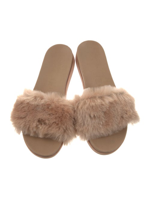 Marsèll Leather Fur Trim Slides