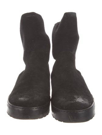 Marsèll Suede Cutout Accent Sock Boots