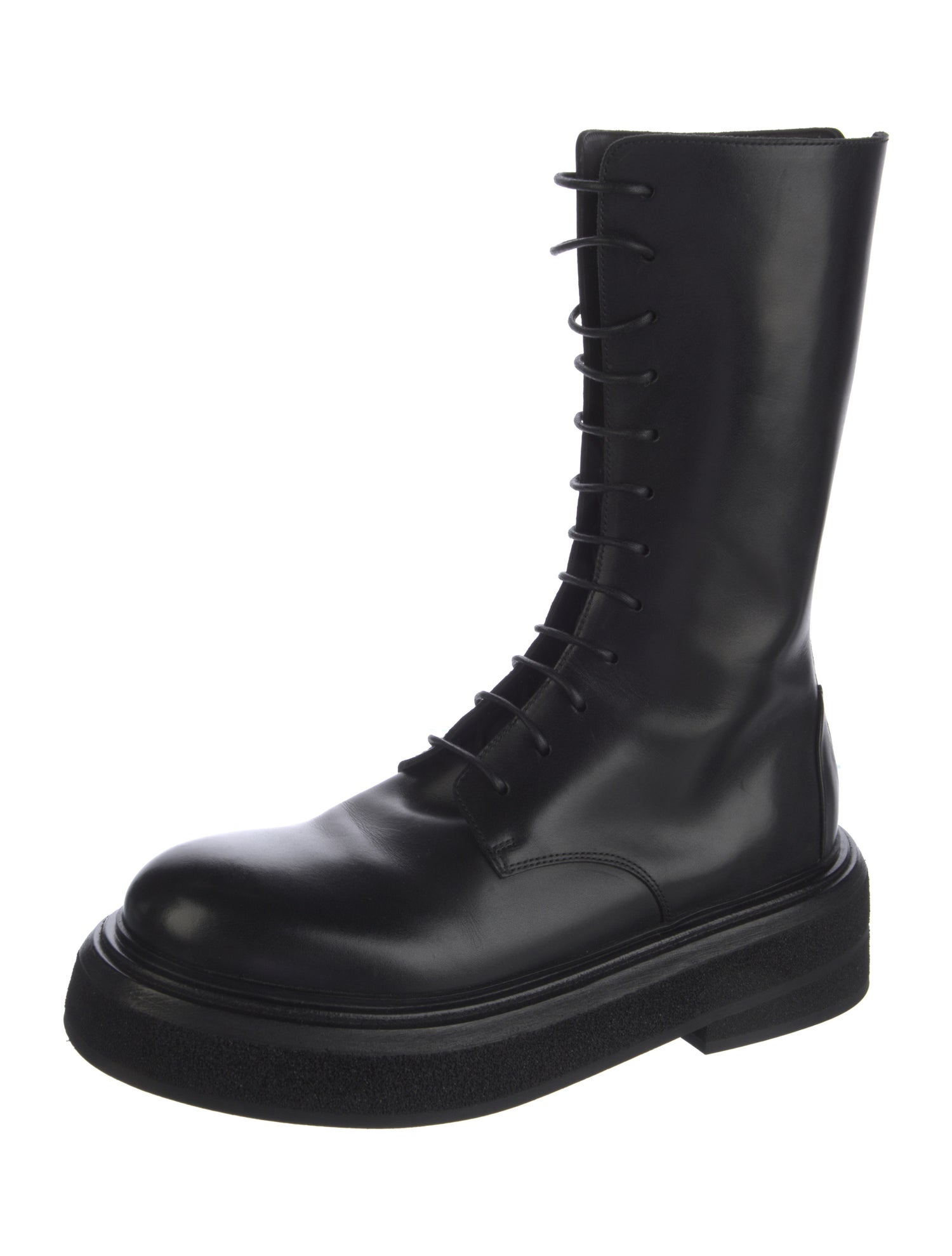 Marsèll Leather Combat Boots