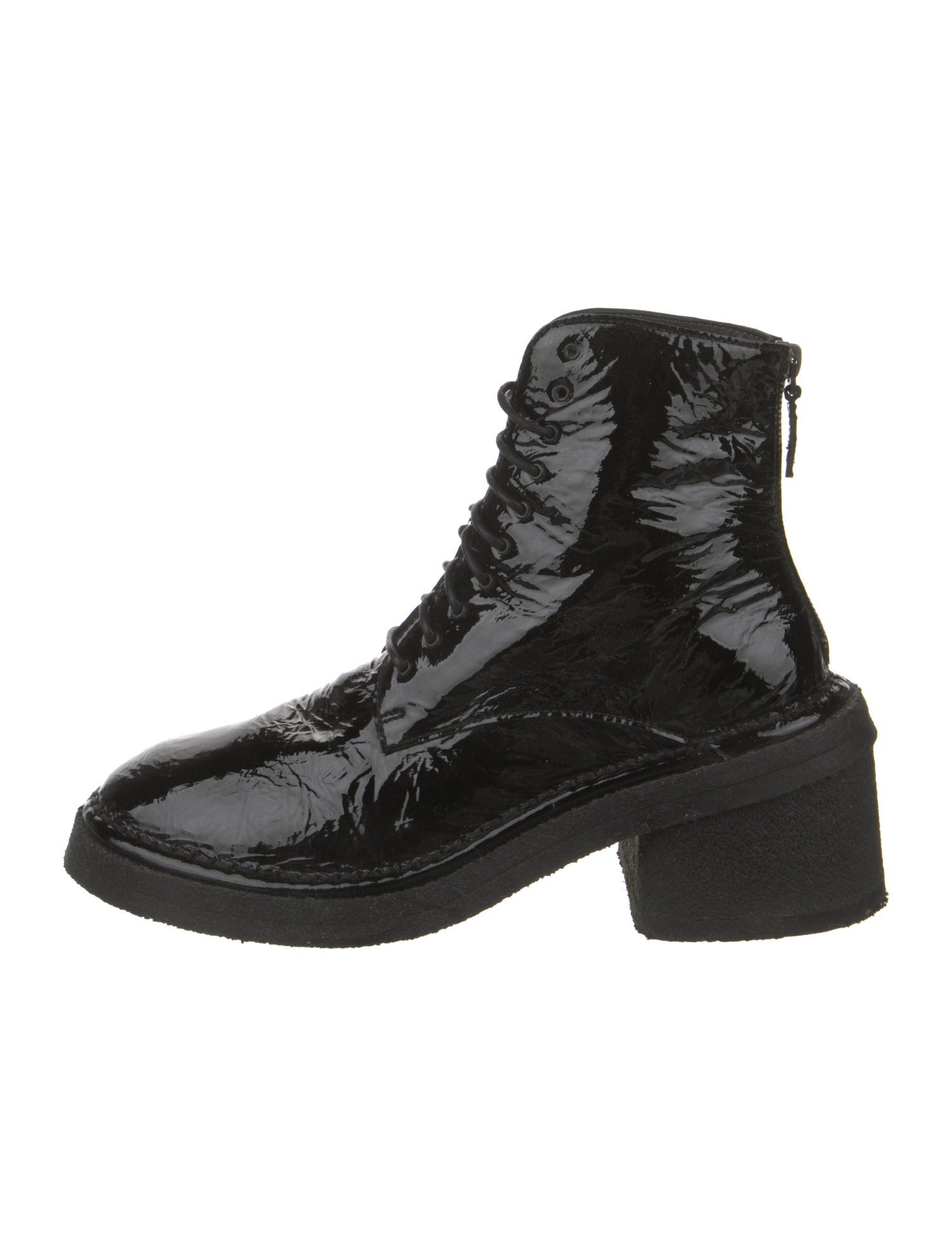 Marsèll Patent Leather Combat Boots