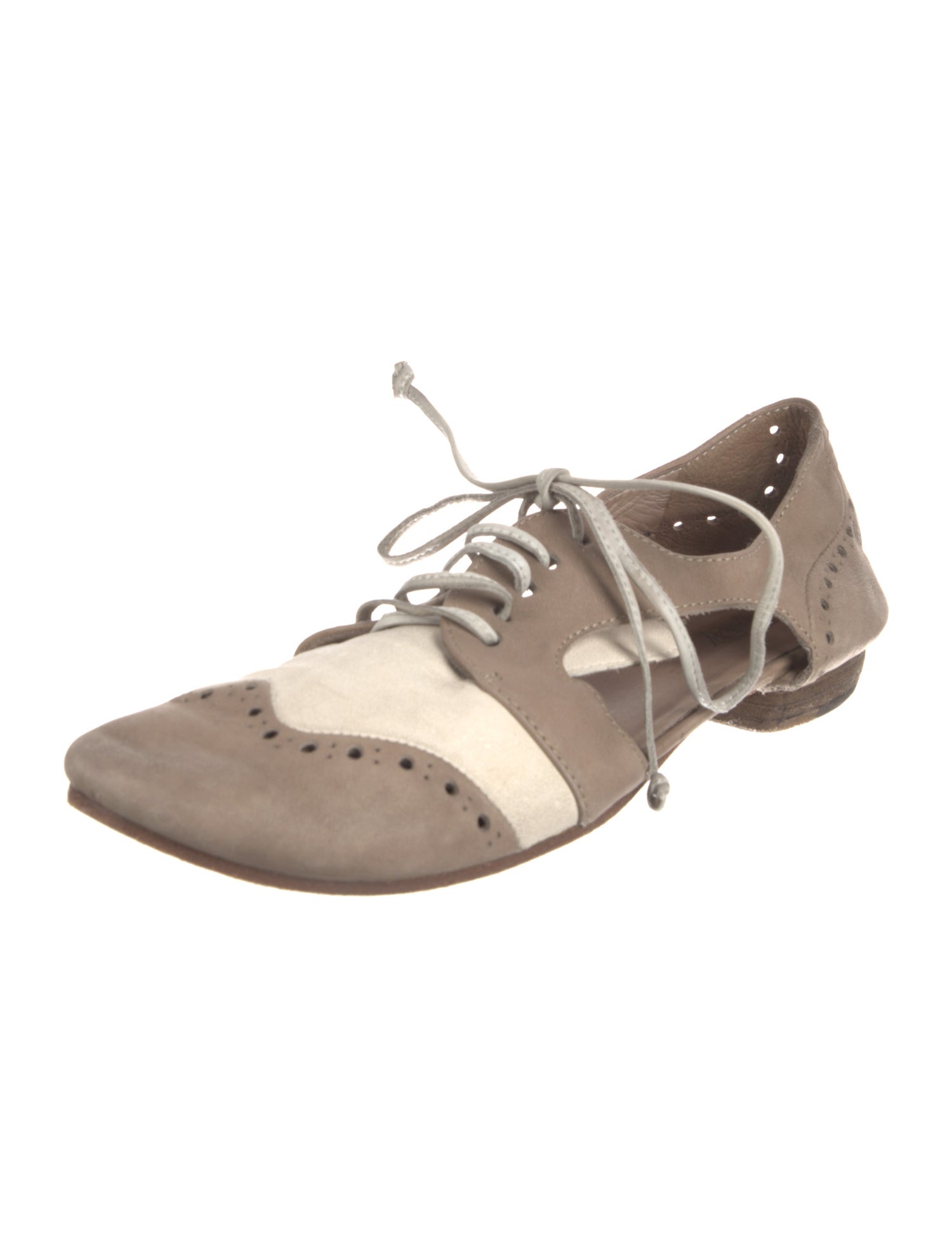 Marsèll Leather Colorblock Pattern Oxfords