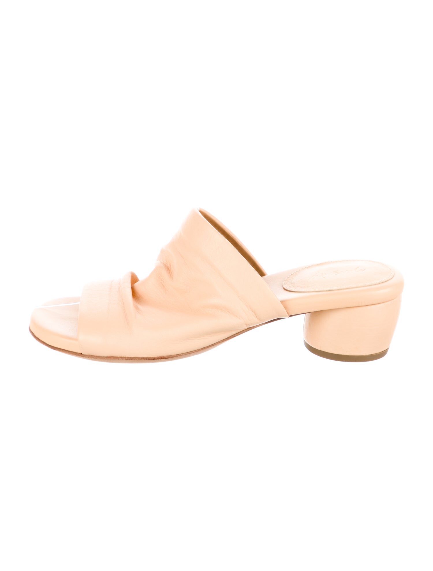 Marsèll Leather Distressed Accents Slides