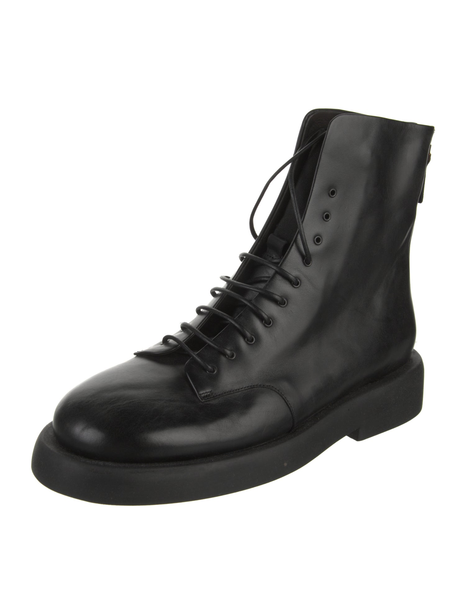 Marsèll Leather Crystal Embellishments Combat Boots