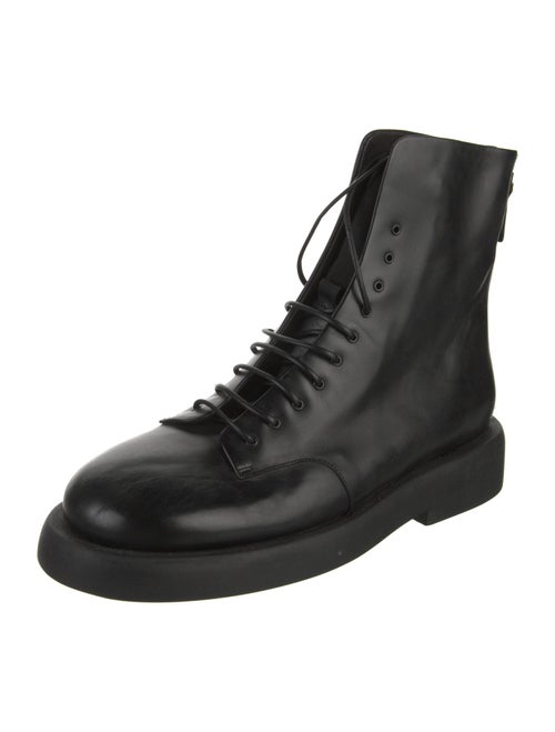 Marsèll Leather Crystal Embellishments Combat Boots