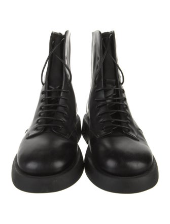 Marsèll Leather Crystal Embellishments Combat Boots