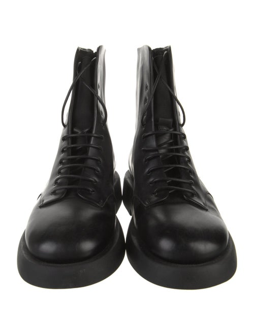 Marsèll Leather Crystal Embellishments Combat Boots
