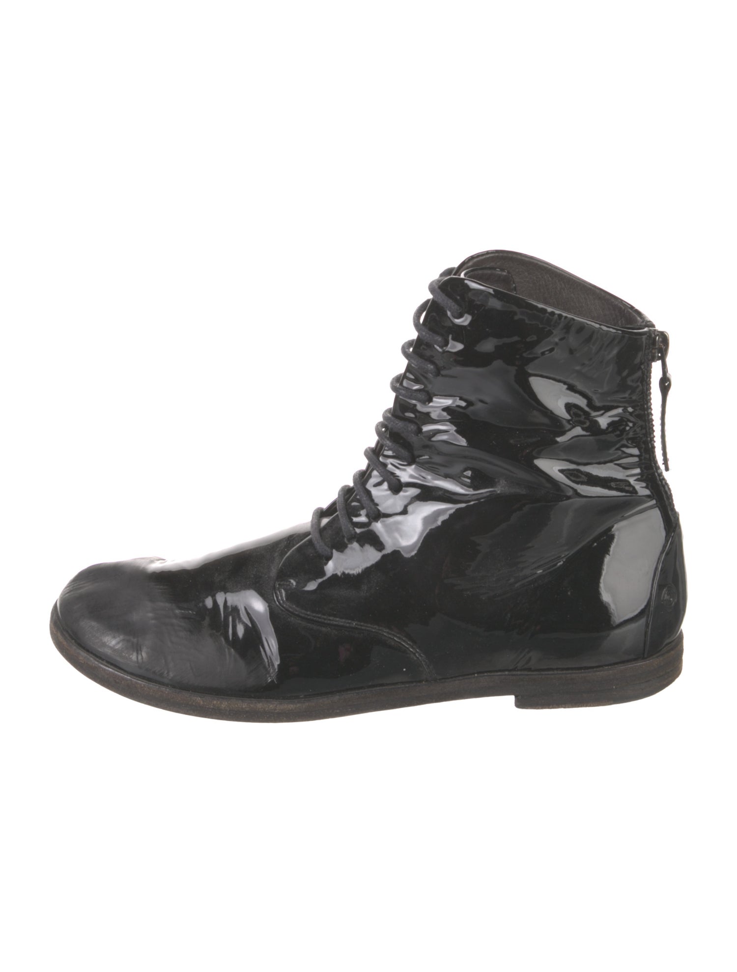 Marsèll Patent Leather Combat Boots