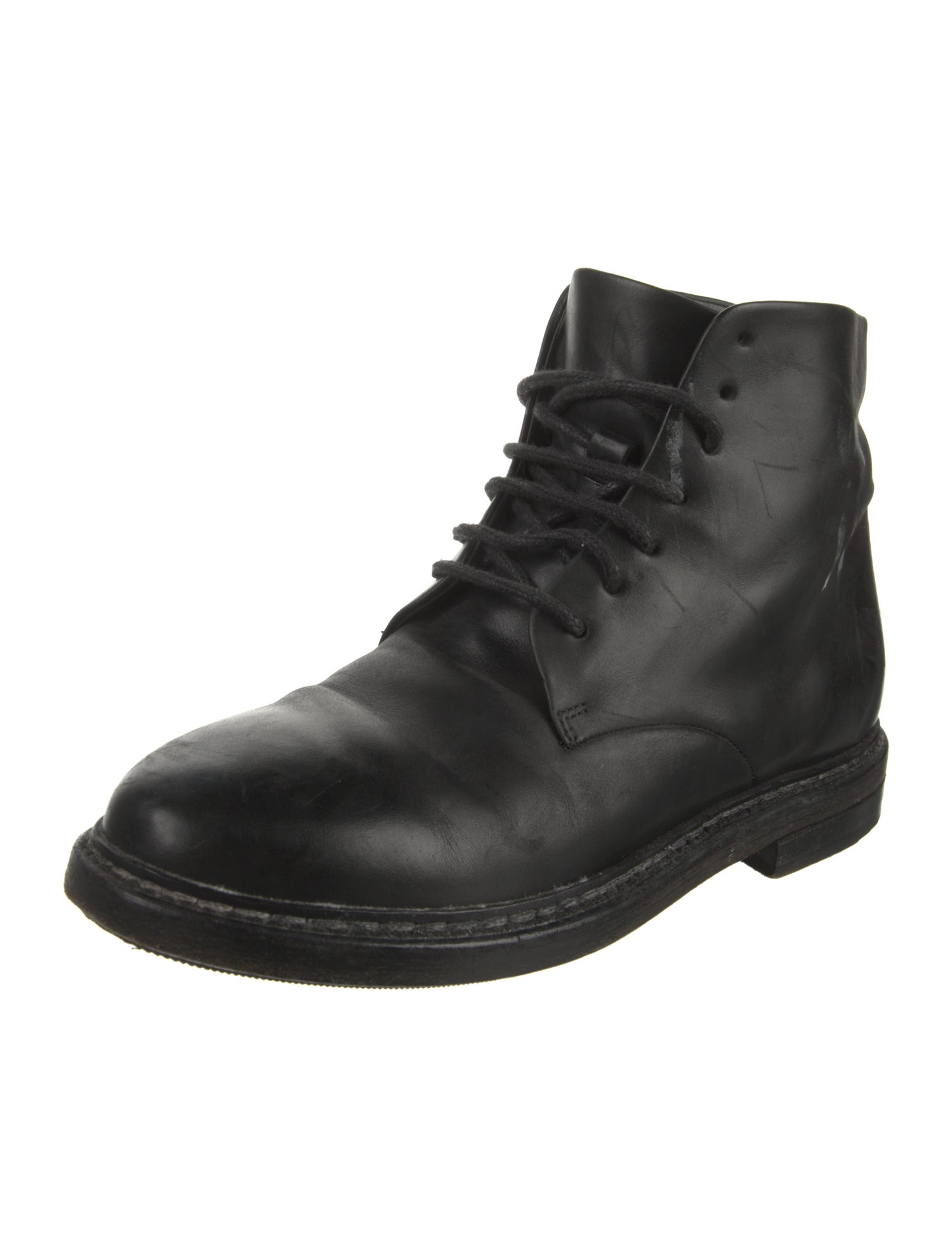 Marsèll Leather Combat Boots