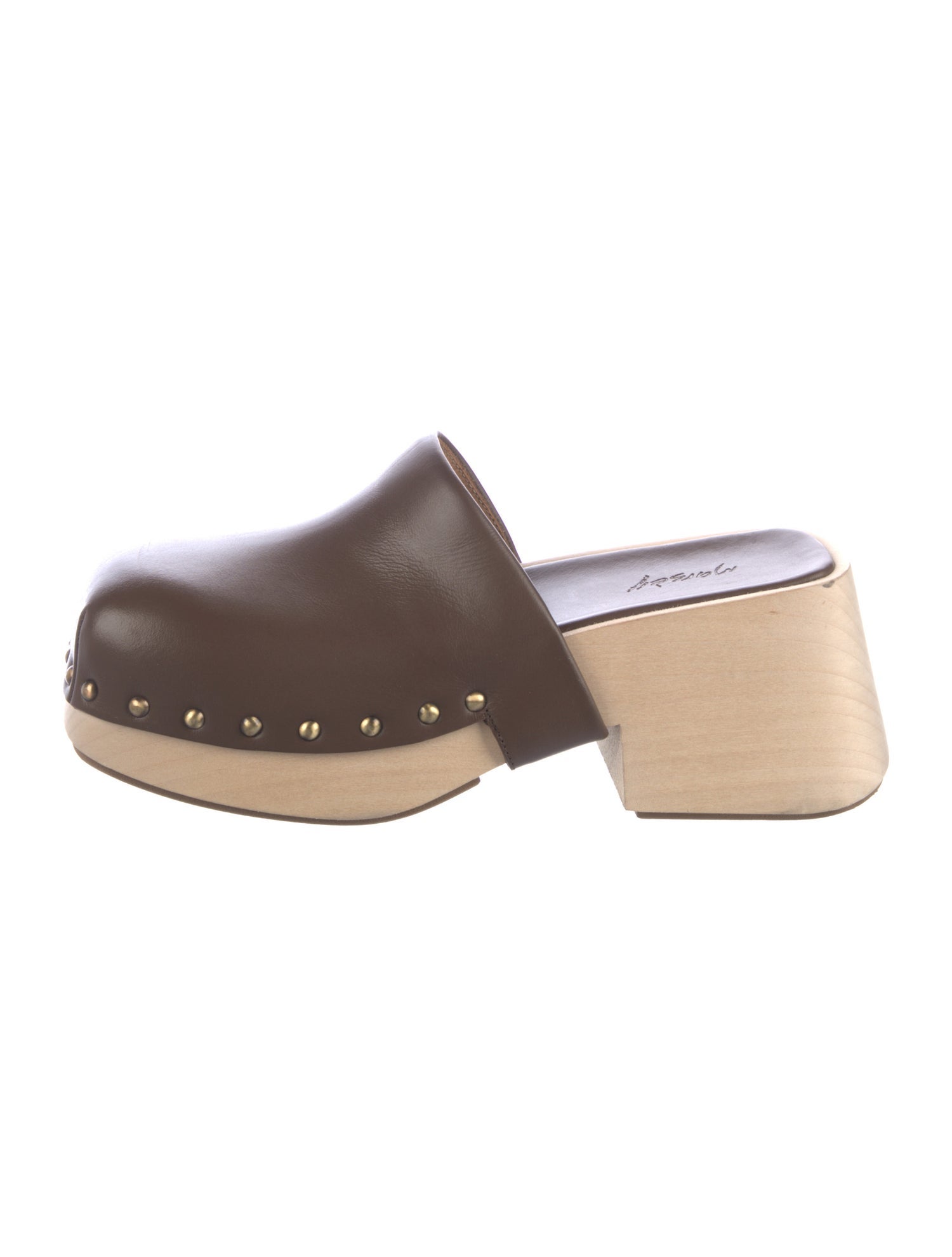 Marsèll Leather Colorblock Pattern Mules