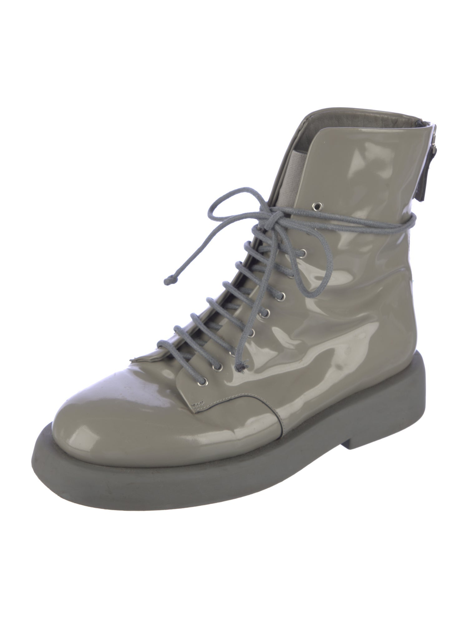 Marsèll Patent Leather Combat Boots