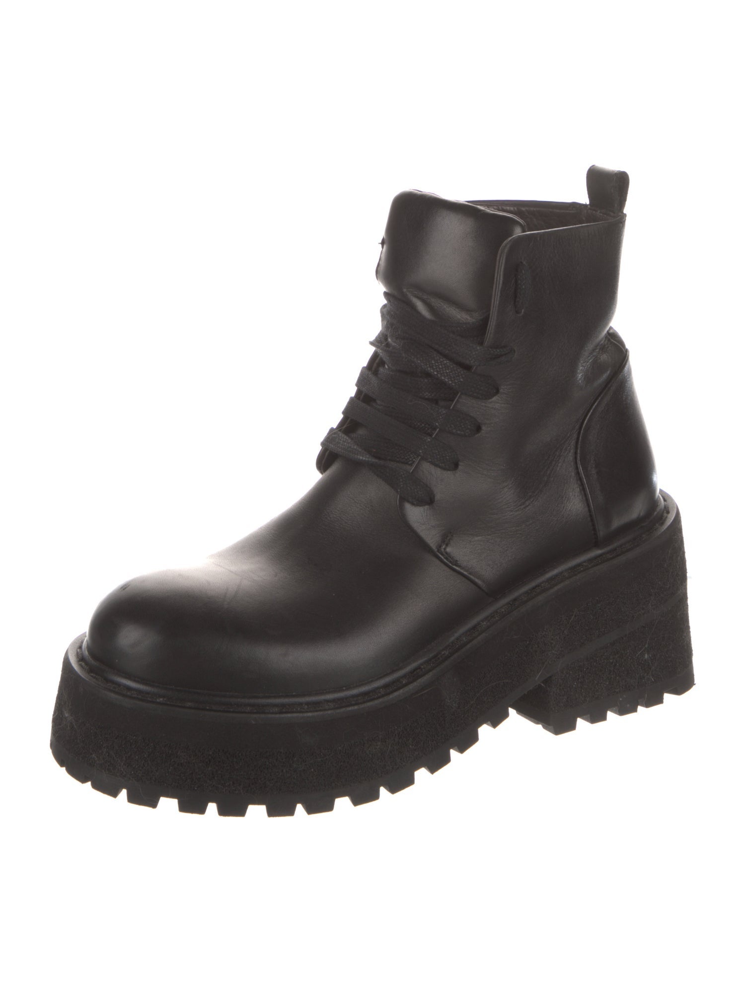 Marsèll Leather Combat Boots