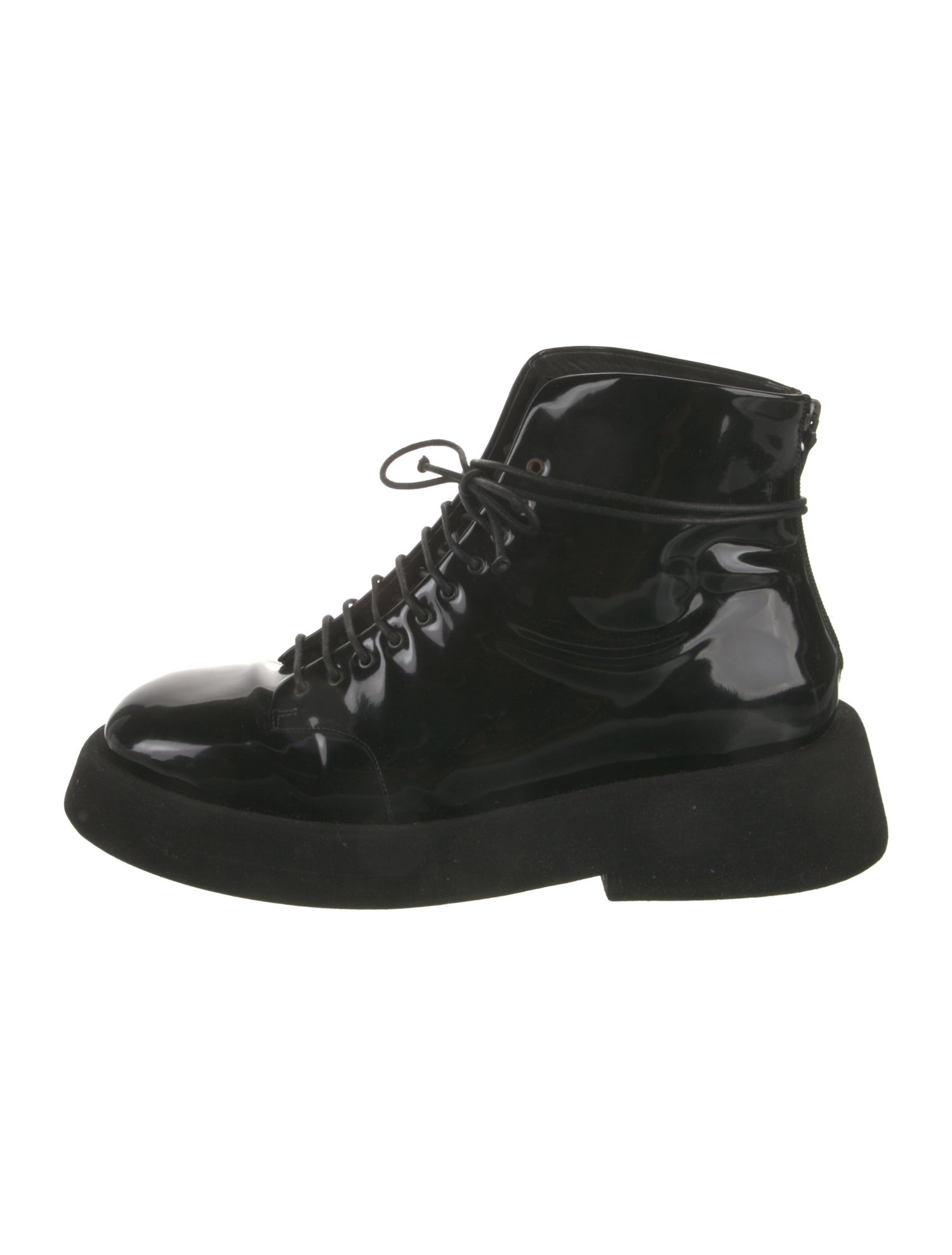 Marsèll Patent Leather Lace-Up Boots
