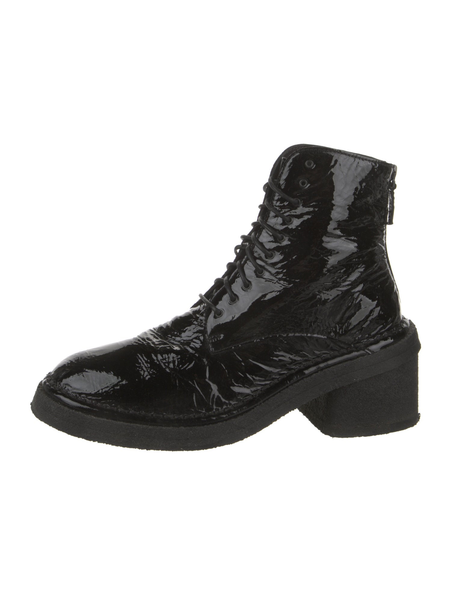 Marsèll Patent Leather Combat Boots